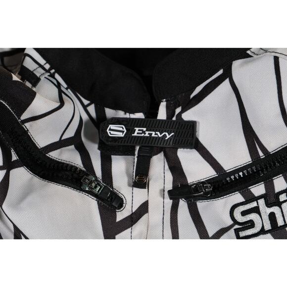 Shift Envy Motorcycle Jacket Womens Small Black White Graphic Protective Mesh - Picture 4 of 8